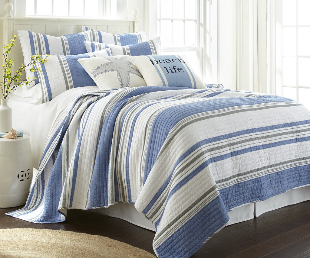 St Bart Stripe Quilt Set