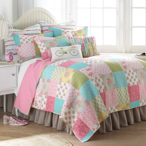 Vintage Rose Gdn Quilt Set