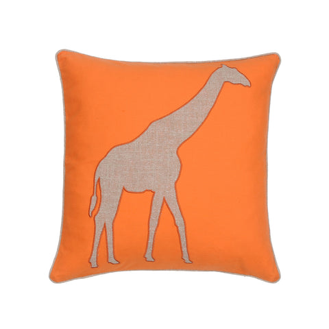 Windsong Giraffe Orange Pillow