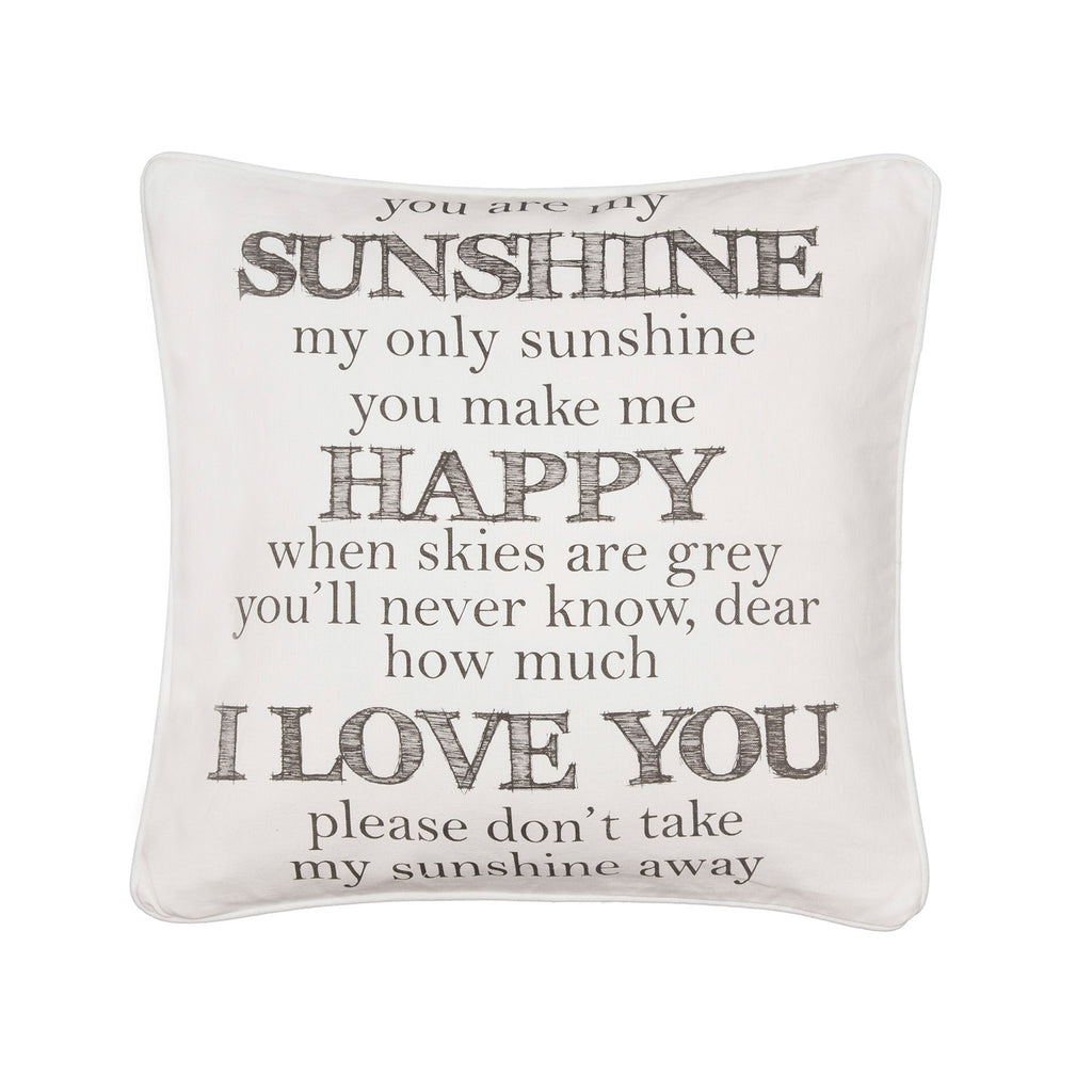 You are my Sunshine word pillow