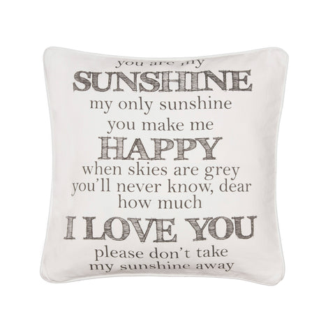 You are my Sunshine word pillow